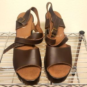 Women sandals Sherin, color brown, size 7